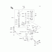 Схема вузла: Задній гальмівний циліндр Kawasaki ZX900 Ninja ZX-9R
