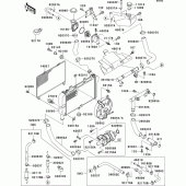 Схема узла: Радиатор (1/2) для Kawasaki ZX600 ZZ-R600