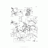 Схема вузла: Кріплення двигуна Kawasaki VN900 Vulcan 900 Classic LT