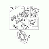 Схема вузла: Заднє гальмо для Kawasaki ZR750 Zephyr