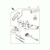 Схема узла: Ручки с подогревом (Опция) для Kawasaki ZX1000 Z1000SX