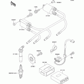 Схема вузла: Котушка запалювання для Kawasaki ZX400 ZXR400