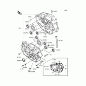 Схема вузла: Картер двигуна для Kawasaki KL250 KL250 Super Sherpa