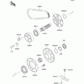 Схема вузла: Secondary shaft для Kawasaki ZR1100 Zephyr 1100RS