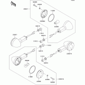 Схема вузла: Поворотники для Kawasaki EJ650 W650