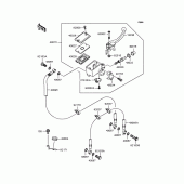 Схема узла: Передний тормозной цилиндр для Kawasaki ZR750 Z750