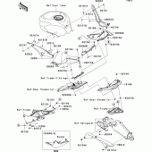Схема узла: Задние боковые обтекатели & Защита цепи для Kawasaki ZX1000 Ninja ZX-10R