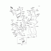 Схема вузла: Cowling lowers (zx1100-e1) для Kawasaki ZX1100 GPZ1100