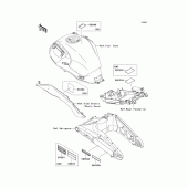 Схема узла: Информационные наклейки для Kawasaki KLE650 Versys 650