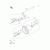 Схема вузла: Front wheel для Kawasaki VN800 Vulcan 800 Drifter