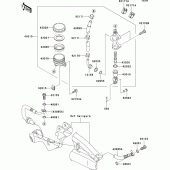 Схема вузла: Задній гальмівний циліндр для Kawasaki EX650 Ninja 650