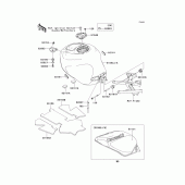 Схема узла: Fuel tank(1/2) для Kawasaki ZX600 Ninja ZX-6RR