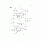 Схема вузла: Сидіння для Kawasaki ZX1400 Ninja ZX-14R ABS SE