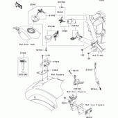 Схема узла: Замок зажигания для Kawasaki VN900 VN900 Classic