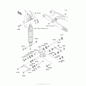 Схема узла: Задняя подвеска для Kawasaki KL650 KLR650