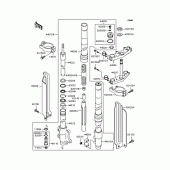 Схема вузла: Вилка передньої осі для Kawasaki KLX300R