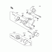 Схема узла: Поворотники для Kawasaki KL110 KSR