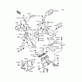 Схема вузла: Обтічник для Kawasaki ZR750 ZR-7S