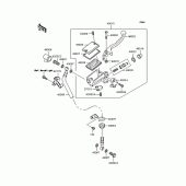 Схема вузла: Передній гальмівний циліндр для Kawasaki EL250 Eliminator 250SE