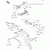 Схема узла: Taillight(s) для Kawasaki ZR1000 Z1000 ABS