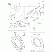 Схема узла: Задний тормоз для Kawasaki KX100