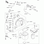 Схема вузла: Повітряний фільтр Kawasaki ZR750 ZR-7