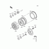 Схема вузла: Зчеплення для Kawasaki EL250 Eliminator 250SE