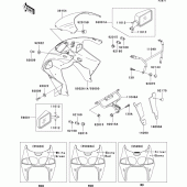 Схема узла: Облицовочные элементы для Kawasaki ZX750 Ninja ZX-7R