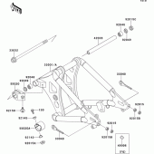 Схема вузла: Задній важіль (маятник) для Kawasaki VN800 Vulcan 800