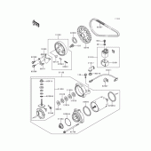 Схема вузла: Starter motor для Kawasaki EN500 Vulcan 500 LTD