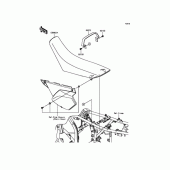 Схема узла: Сиденье для Kawasaki KLX250 D-Tracker X