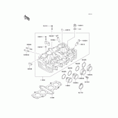 Схема вузла: Головка циліндра для Kawasaki ZR750 ZR-7