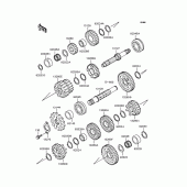 Схема вузла: Трансмісія для Kawasaki ZR400 Xanthus