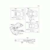 Схема вузла: Інформаційні наклейки (kx65-a3) для Kawasaki KX65