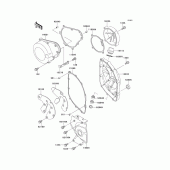 Схема вузла: Engine cover(s) для Kawasaki ZX600 Ninja ZX-6