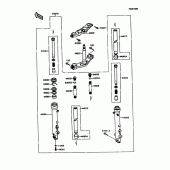 Схема вузла: Вилка передньої осі для Kawasaki ZX600 GPX600R