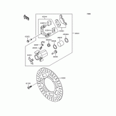 Схема вузла: Переднє гальмо для Kawasaki VN400 Vulcan II