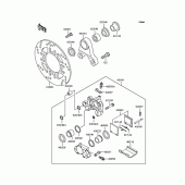 Схема вузла: Задній гальмівний супорт для Kawasaki ZX400 ZXR400R