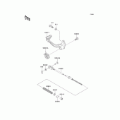 Схема узла: Лапка тормоза для Kawasaki KL250 KLR250