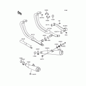 Схема вузла: Вихлопна система для Kawasaki ZR1100 Zephyr 1100RS