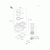 Схема узла: Цилиндр & Поршень для Kawasaki KLE500