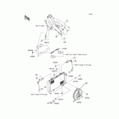 Схема узла: Радиатор для Kawasaki ZR1200 ZRX1200 DAEG