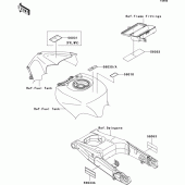 Схема вузла: Інформаційні наклейки для Kawasaki ZX1400 ZZR1400 ABS