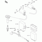 Схема вузла: Система запалювання для Kawasaki EL250 Eliminator 250
