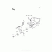 Схема узла: Лапка тормоза для Kawasaki BR250 Z250SL ABS