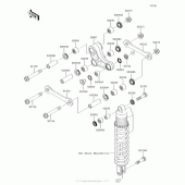 Схема узла: Задняя подвеска для Kawasaki KX100