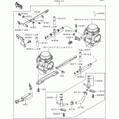 Схема узла: Карбюратор(1/3) для Kawasaki EN500 Vulcan 500 LTD