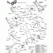 Схема вузла: Cowling lowers(1/2)(r9f-rbf) для Kawasaki ZX600 Ninja ZX-6R