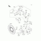 Схема узла: Задний тормоз для Kawasaki EX650 Ninja 650 ABS