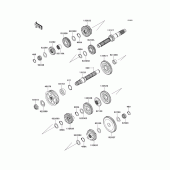 Схема вузла: Трансмісія для Kawasaki VN1700 Vulcan 1700 Voyager